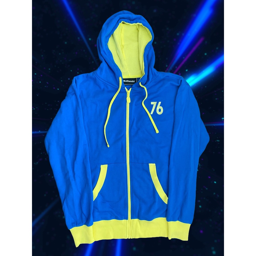 Fallout 76 Officially Licensed Bethesda Zip-Up Vault-Tec Hoodie - Size Small